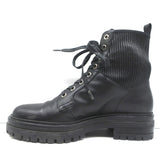 Gianvito Rossi Black Leather Size 38.5 Lace-Up Ankle Boots