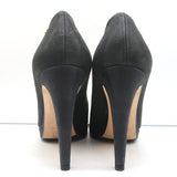 Chanel 15C Metallic Cap Toe Platform Pumps Black/Gold Buffalo Leather Size 38