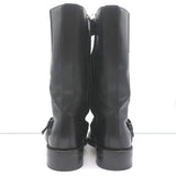 Gucci Mid-Calf Motorcycle Boots Black Leather Size 6