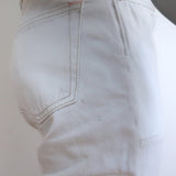 Acne Studios 1997 Frayed Patchwork Jeans Very Light Gray Denim Size 26