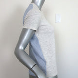 The Row Striped-Back Tee Light Gray Jersey Size Extra Small Short Sleeve Top