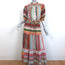 Carolina K Maxi Dress Tarahumara Multicolor Printed Cotton-Silk Size Medium NEW