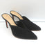 Schutz Crystal-Trim Mules Heliconia Black Suede Size 6 Pointed Toe Heels
