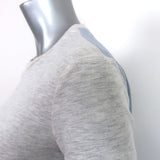 The Row Striped-Back Tee Light Gray Jersey Size Extra Small Short Sleeve Top