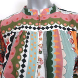 Carolina K Maxi Dress Tarahumara Multicolor Printed Cotton-Silk Size Medium NEW