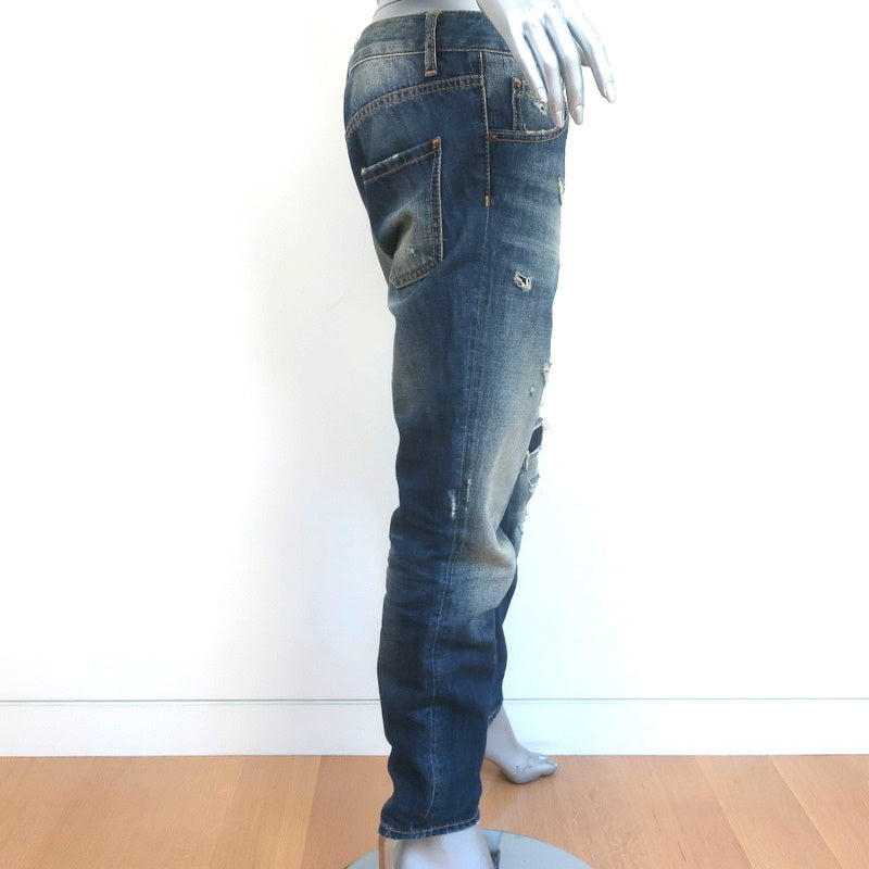 Dsquared2 Distressed Jeans Indigo Wash Cotton Size 42