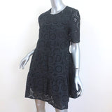 STAUD Hyacinth Mini Dress Black Embroidered Eyelet Size Small Short Sleeve NEW