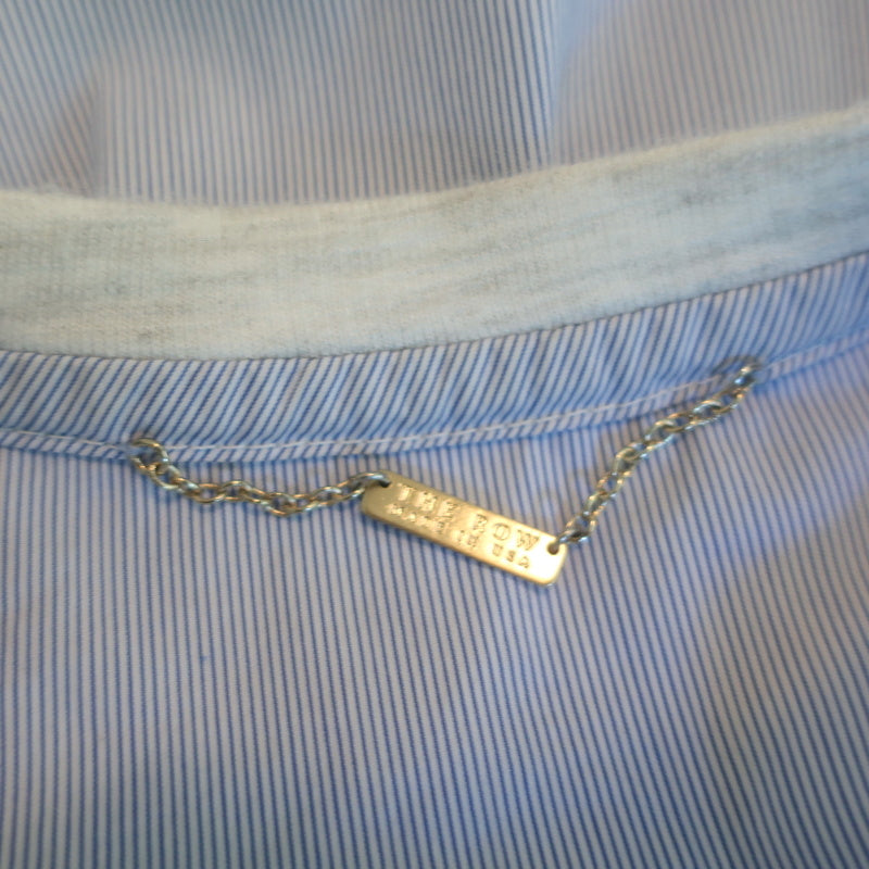 The Row Striped-Back Tee Light Gray Jersey Size Extra Small Short Sleeve Top