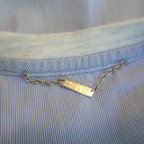 The Row Striped-Back Tee Light Gray Jersey Size Extra Small Short Sleeve Top