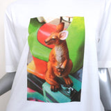 Tibi Kangaroo Series T-Shirt White Cotton Size Medium Short Sleeve Top NEW