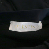 Valentino Open-Back Sweater Black Satin-Trimmed Knit Size Medium