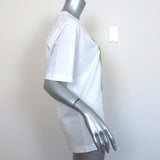 Tibi Kangaroo Series T-Shirt White Cotton Size Medium Short Sleeve Top NEW