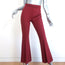 Rosetta Getty Cropped Flare Pants Red Geometric Jacquard Size Small NEW
