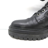 Gianvito Rossi Black Leather Size 38.5 Lace-Up Ankle Boots