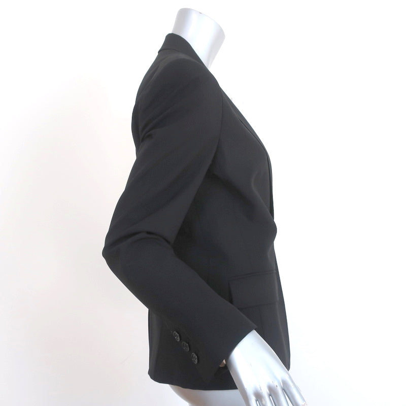 Theory Gabe Blazer Black Stretch Wool Size 6 One Button Jacket NEW