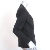 Theory Gabe Blazer Black Stretch Wool Size 12 One Button Jacket NEW