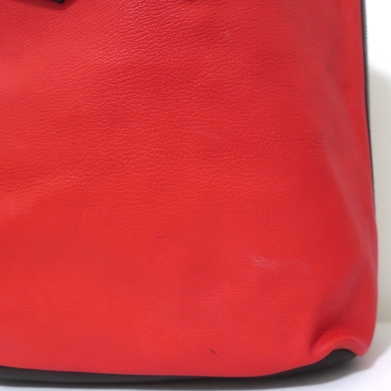 Givenchy Antigona Large Shopper Tote Red/Beige Two Tone Leather Shoulder Bag