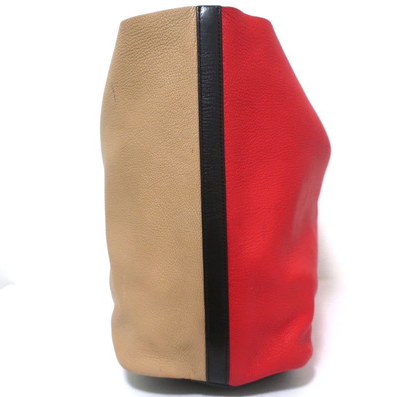 Givenchy Antigona Large Shopper Tote Red/Beige Two Tone Leather Shoulder Bag