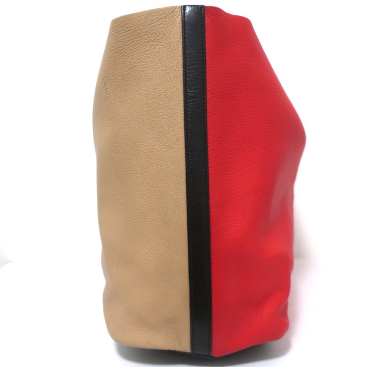 Givenchy Antigona Large Shopper Tote Red/Beige Two Tone Leather Shoulder Bag