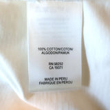 Tibi Kangaroo Series T-Shirt White Cotton Size Medium Short Sleeve Top NEW