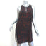 3.1 Phillip Lim Mini Dress Black/Brown Animal Print Silk Size 4 Sleeveless Tunic