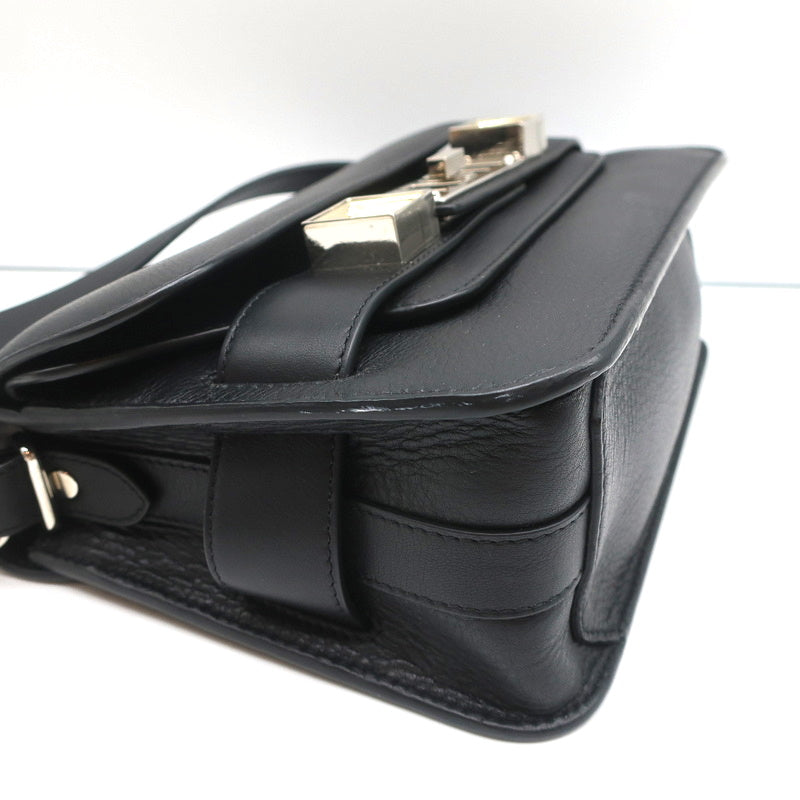 Proenza Schouler PS11 Mini Classic Shoulder Bag Black Smooth Leather Crossbody