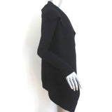 Theory Cashmere Draped Cardigan Winxie D Black Waffle Knit Size Small