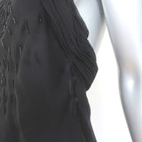 Gucci 2006 Beaded Halter Top Black Silk Chiffon Size 42 NEW