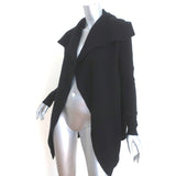 Theory Cashmere Draped Cardigan Winxie D Black Waffle Knit Size Small