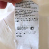 Dolce & Gabbana Short Sleeve Collared Shirt White Stretch Cotton Size 44