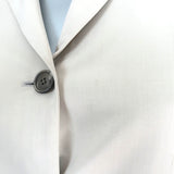 The Row Patch Pocket Blazer Stone Virgin Wool-Blend Size 0 Three Button Jacket