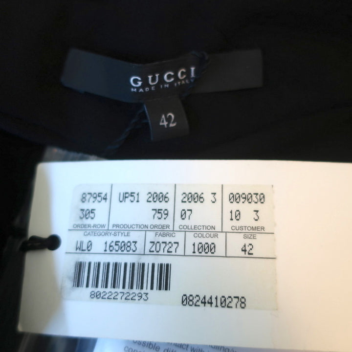 Gucci 2006 Beaded Halter Top Black Silk Chiffon Size 42 NEW
