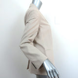 The Row Patch Pocket Blazer Stone Virgin Wool-Blend Size 0 Three Button Jacket