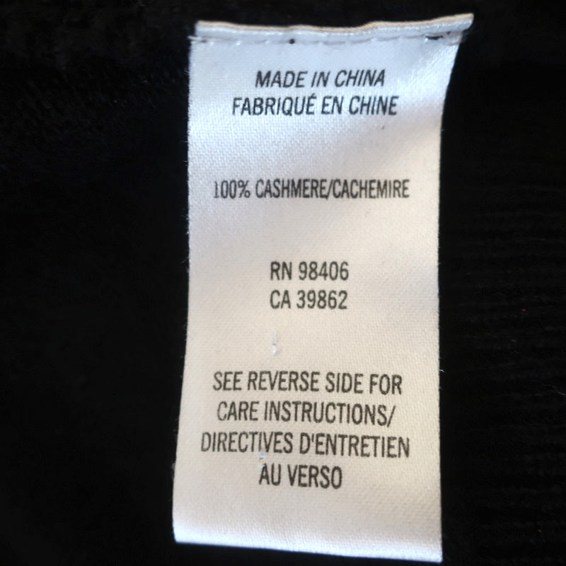 Theory Cashmere Draped Cardigan Winxie D Black Waffle Knit Size Small