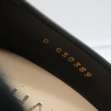 Chanel 15C Metallic Cap Toe Platform Pumps Black/Gold Buffalo Leather Size 38