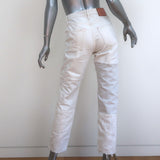 Acne Studios 1997 Frayed Patchwork Jeans Very Light Gray Denim Size 26