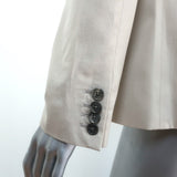 The Row Patch Pocket Blazer Stone Virgin Wool-Blend Size 0 Three Button Jacket