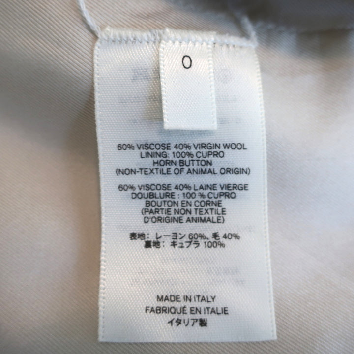The Row Patch Pocket Blazer Stone Virgin Wool-Blend Size 0 Three Button Jacket
