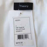 Theory Vest Sedeia Eggshell Admiral Crepe Size 4 NEW