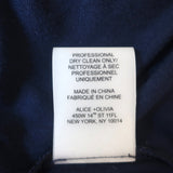 Alice + Olivia Drape Wrap Around Cardigan Navy Lyocell Knit Size Small