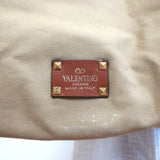 Valentino Glam Reversible Lace Tote Orange/Tan Large Crossbody Shoulder Bag