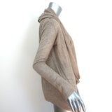 Alice + Olivia Drape Wrap Around Cardigan Beige Knit Size Small