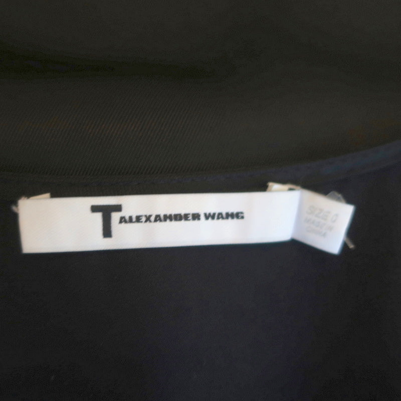 T by Alexander Wang Sleeveless Mini Dress Black Cupro-Modal Size 0