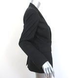 Ralph Lauren Black Label Blazer Black Cotton Size 8 Multi-Pocket Jacket