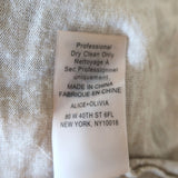 Alice + Olivia Drape Wrap Around Cardigan Beige Knit Size Small