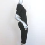 Theory Open-Back Dress Narlissa Prosecco Black Knit Size Small Short Sleeve