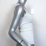 Ralph Lauren Black Label Tank Top White Lace-Trim Ribbed Cotton Size Small NEW