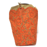 Valentino Glam Reversible Lace Tote Orange/Tan Large Crossbody Shoulder Bag