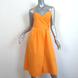 Three Graces London Midi Wrap Dress Martha Marigold Cotton Poplin Size 6
