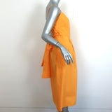 Three Graces London Midi Wrap Dress Martha Marigold Cotton Poplin Size 6